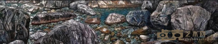 《顽石图》 邵增虎 200x800cm 2018年-2020年 油画