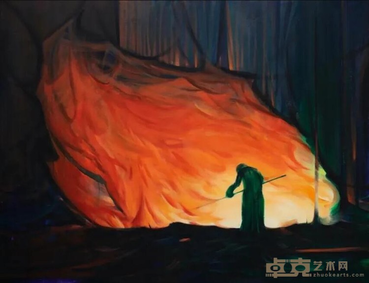 《幕帘》 张博夫 190x150cm 2020年 布面丙烯