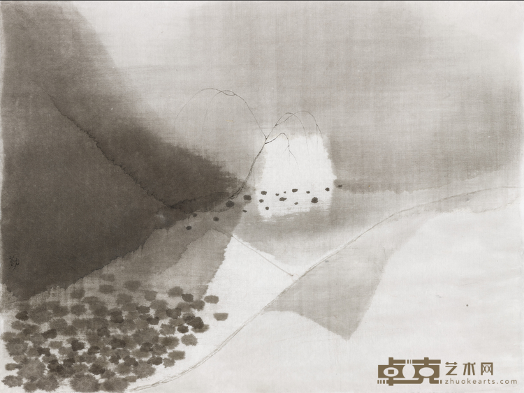 《村》 沈勤 49×66cm 2019年 纸本水墨