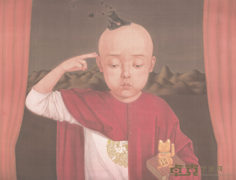 《先觉》 张越 62x82cm 2019年 绢本设色