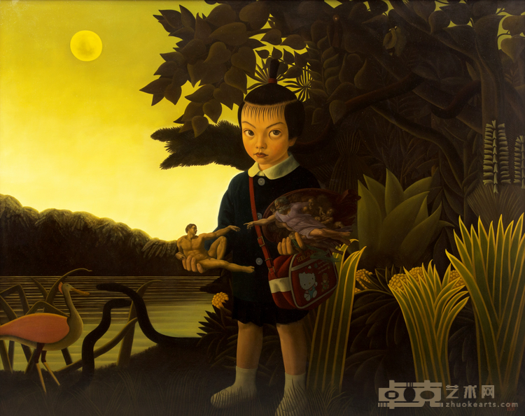 《Secret of the Forest》 渡部满 130.5x162cm 2011年 布面油画