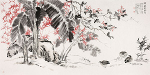 花鸟画 平安蕉阴下