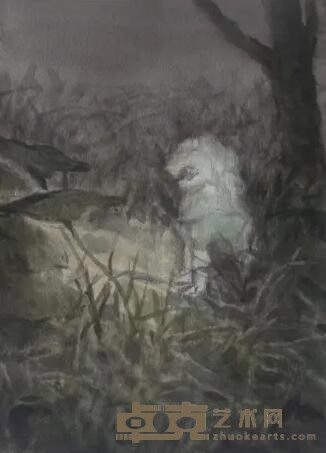 《守望》 伍思波 21x31cm 2020年 纸本水彩