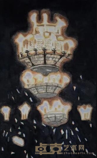 《悬浮》 莫希亮 20.8x12.8cm 2020年 纸本水彩