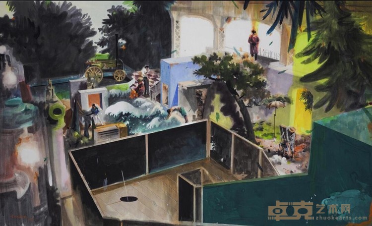 新浪潮 谢天卓 60x100cm 2020 纸本设色