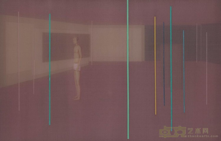 迟暮疾行之三 黄俊伟 40x60 2019 绢本综合材料