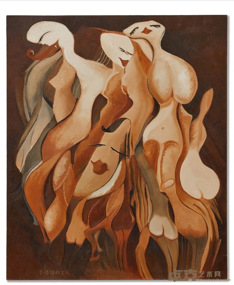 《下楼梯的女人》 谢南星 120x100cm 2002年 布面油画