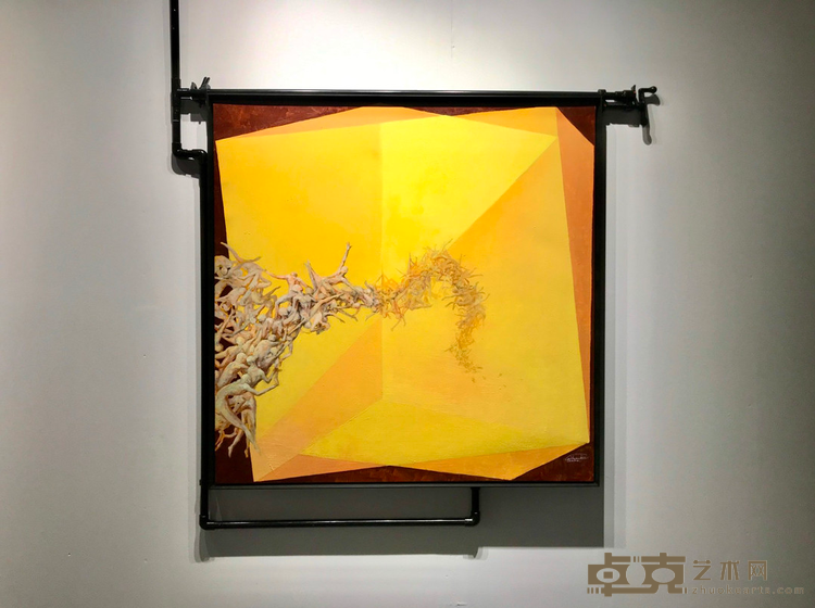 《事件》 蔡焕彬 100×100cm 2020 布面丙烯