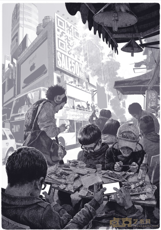 《 我的世界my world 》 廖扬 100cm x 70cm 丝网版画