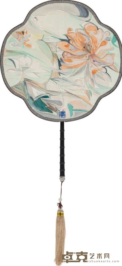 《谜花隐匿之四》 赵怡文 d=30cm 2019年 绢本
