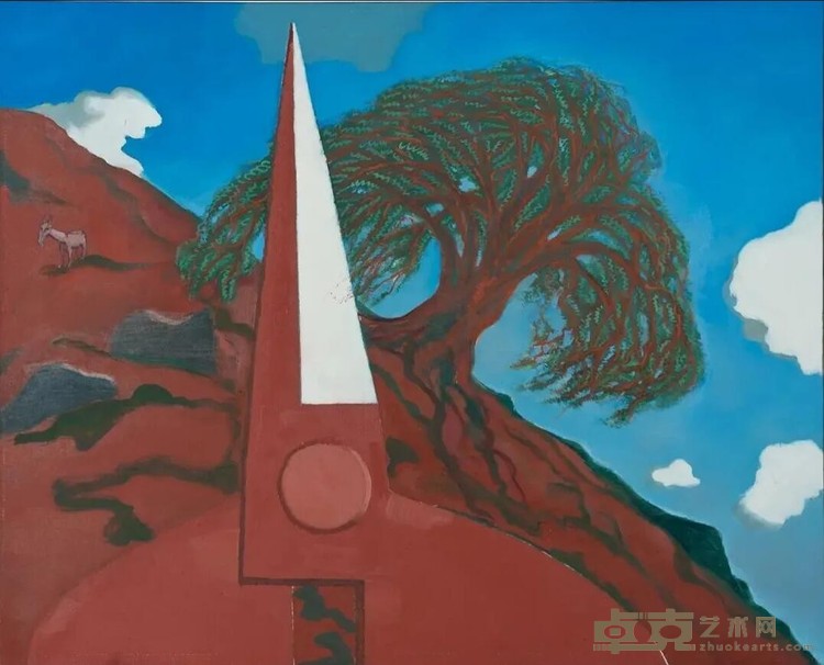 剪刀·剪刀和春天的核桃树 毛旭辉 130 × 160 cm  2015 布面油画