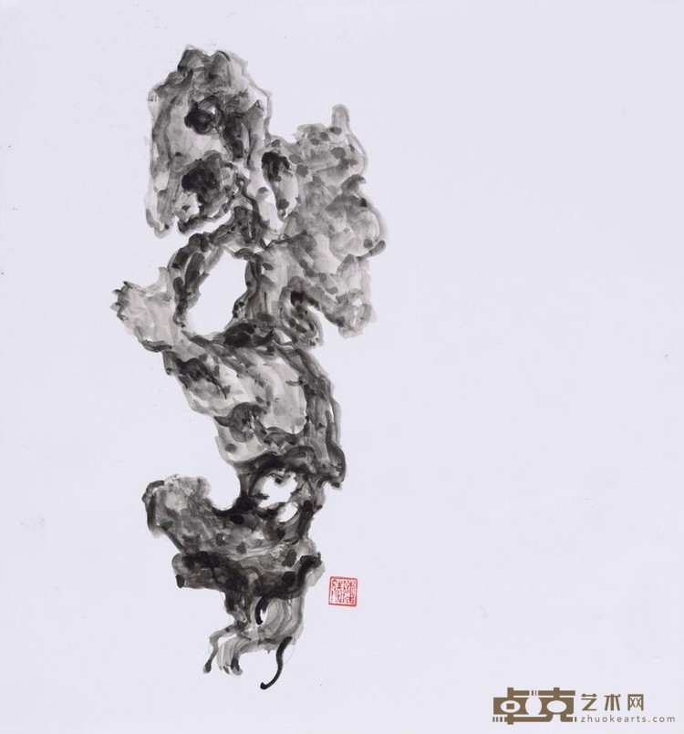 《探微·2》 陈倩 25x25cm 2020年 纸本水墨