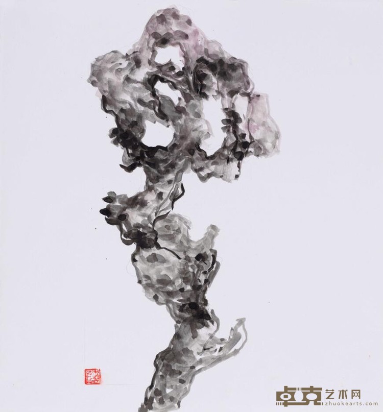 《探微·1》 陈倩 25x25cm 2020年 纸本水墨