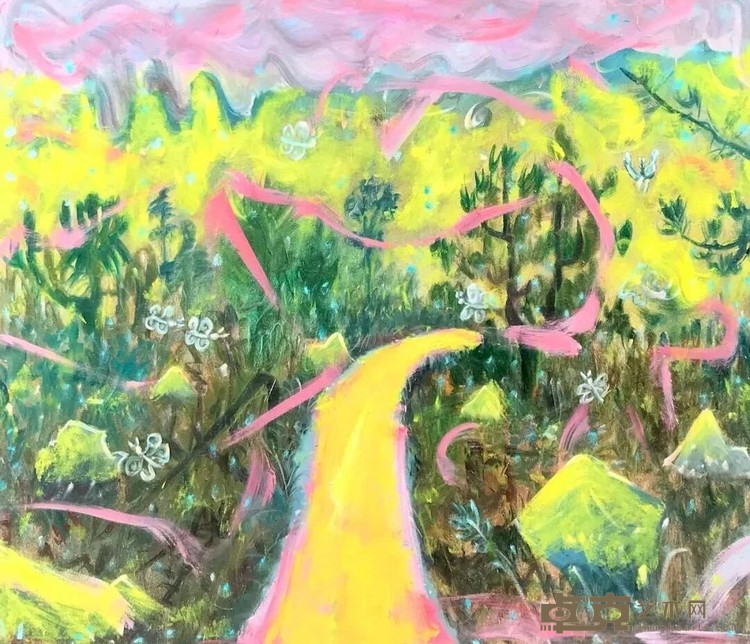 圭山秘境蝶影 陶发 140 X 150 cm 2017 布面油画