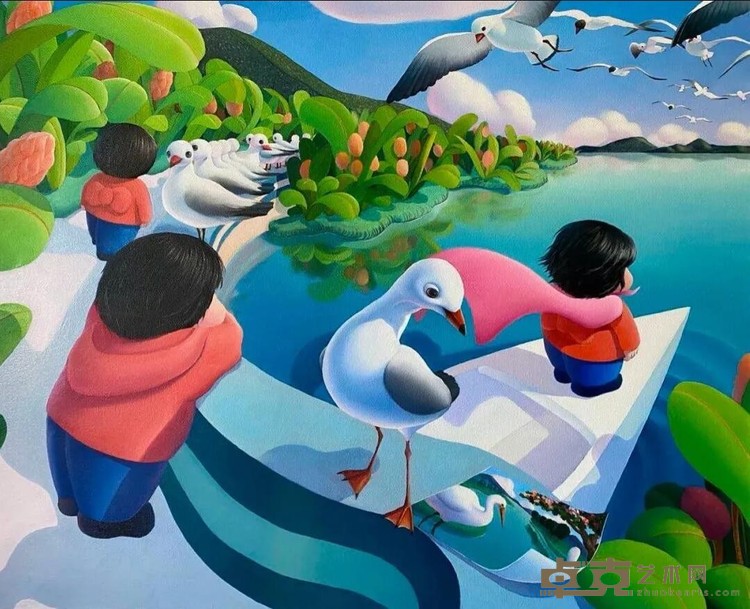 窥见方寸 - 偶遇蓝图 马丹 130 × 160 cm 2019 布面油画