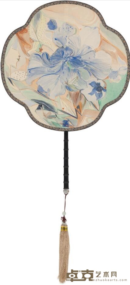 《谜花隐匿之二》 赵怡文 d=30cm 2019年 绢本
