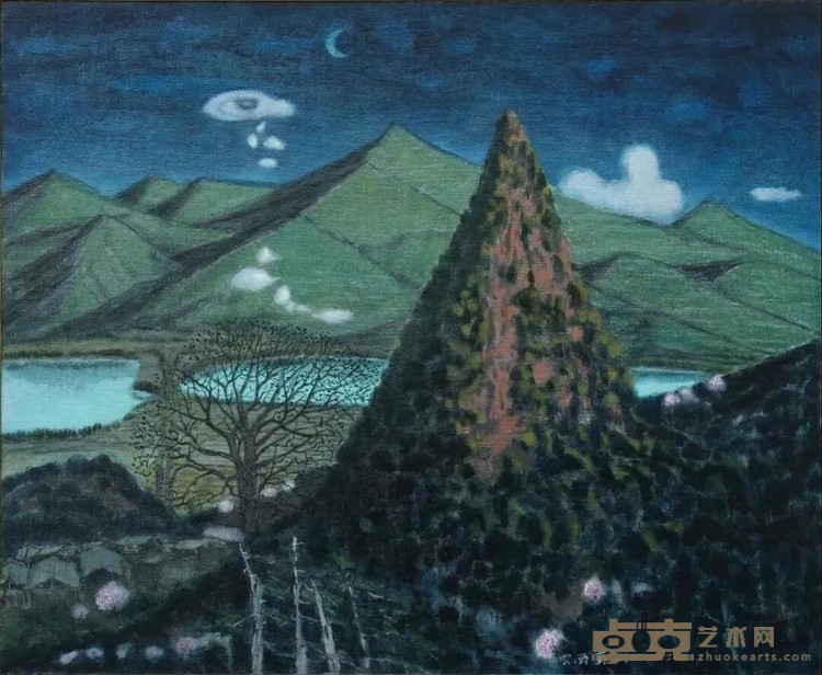 如是而居 - 故乡湖 苏斌 50 X 60 cm 2015 木板布面油画