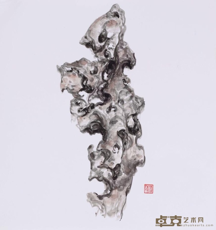 《探微·3》 陈倩 25x25cm 2020年 纸本水墨