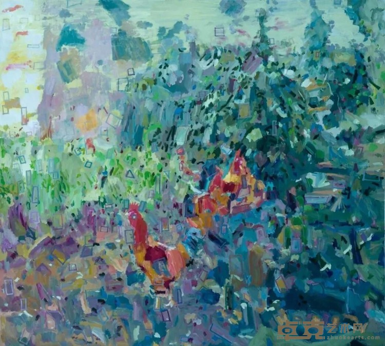 色·块和点 荀贵品 180 x 200 cm 2012-2020 布面油画