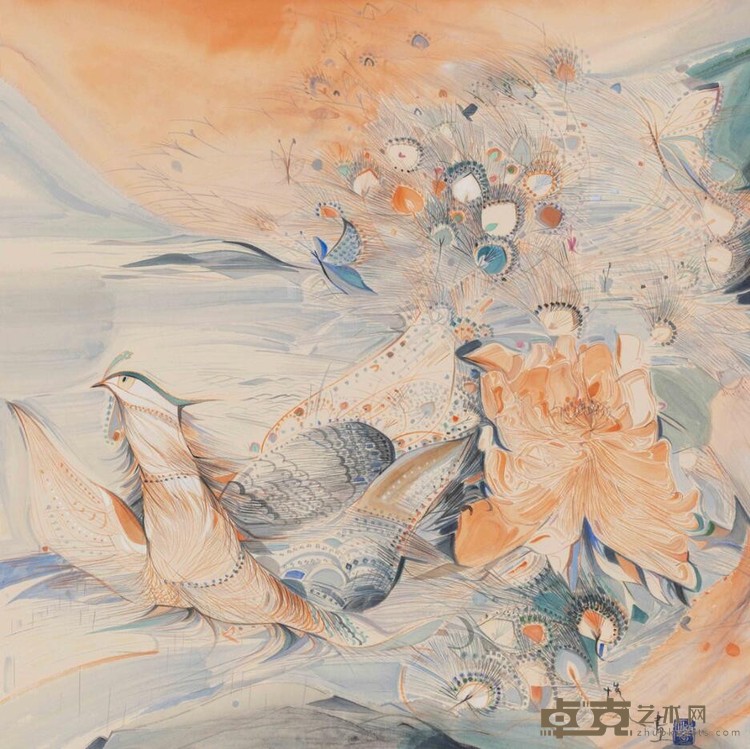 《暖香幻凝之一》 赵怡文 69×69cm 2019年 纸本