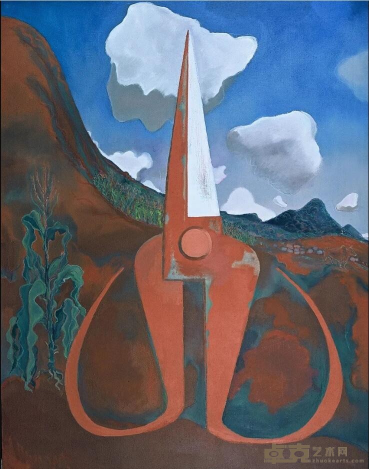 红土之梦·直立的剪刀 毛旭辉 180 × 150 cm  2010 布面油画
