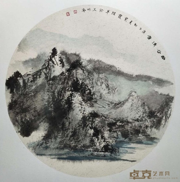 《幽谷清音》 马宝霞 50x50cm 2020年 纸本水墨