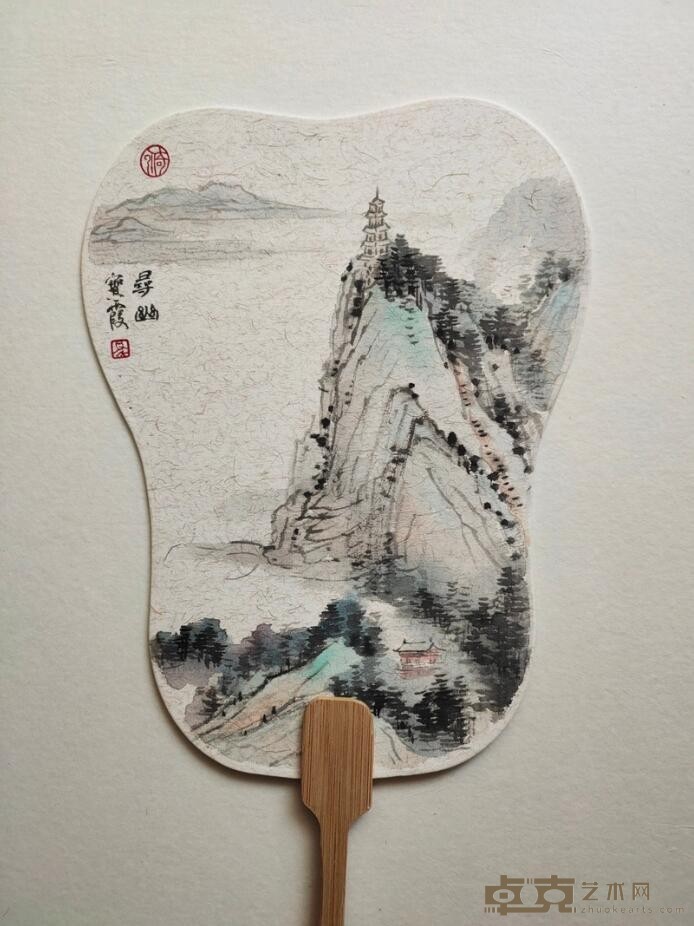 《寻幽》 马宝霞 2020年 扇面