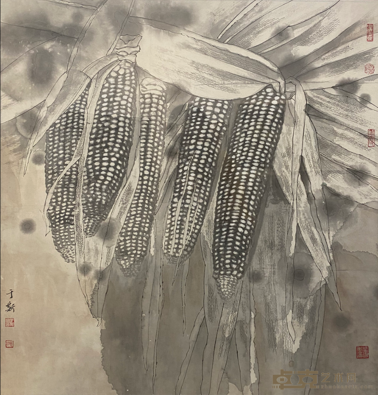 《“实”》 罗豪畅 湘潭大学 68x68cm 宣纸、水墨、食用明胶