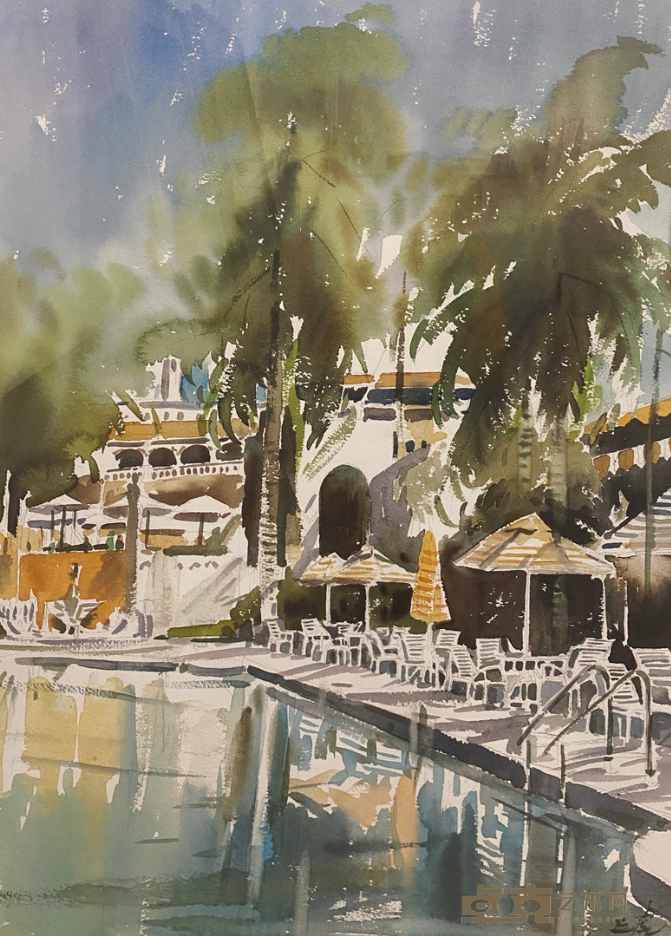 《夏日》 陈飞虎 湖南大学 65x68cm 水彩