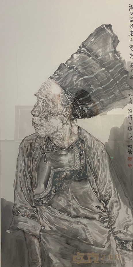 《湘西写生》 李昀溪 湖南怀化学院 180x90cm 国画