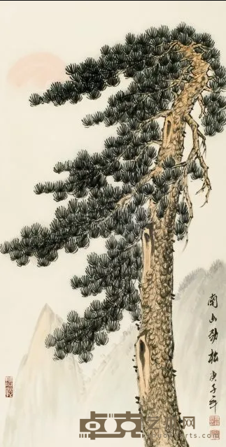 南山劲松 曹金华 68x34cm 2020年 宣纸