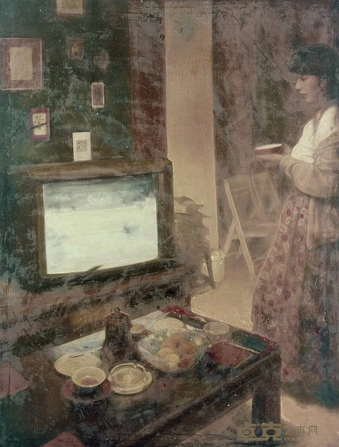 《午夜的节目》 庞茂琨 116x89cm 1994年 布面油画