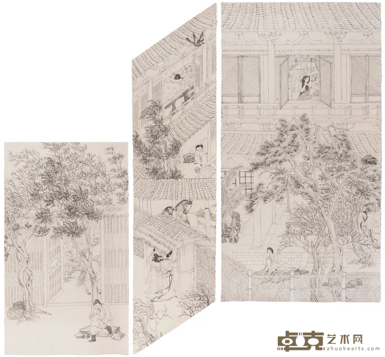 《七个夜晚：第一夜》 彭薇 175x170cm 2018年 麻纸水墨