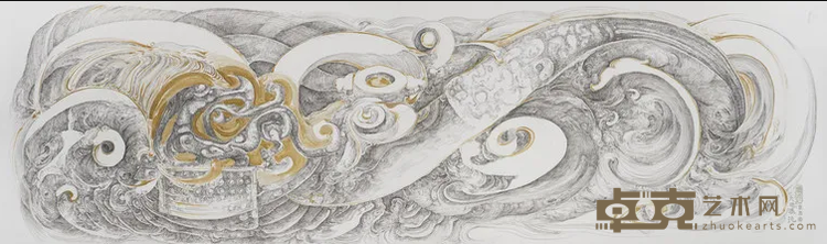 《天地混沌 universe of chaos》 林国成 60x190cm 2018年