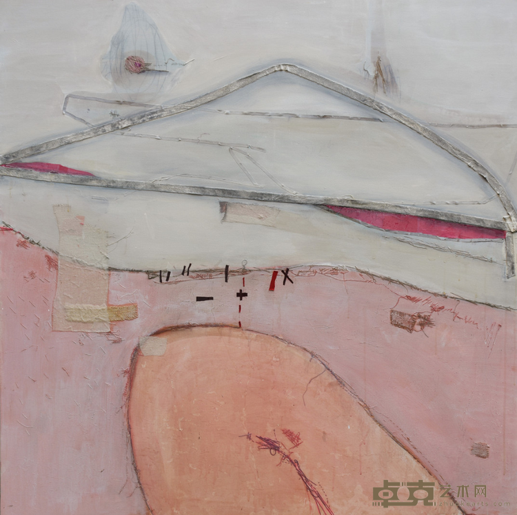 《风景2》 邓珊珊 120x120cm 2020年 综合材料