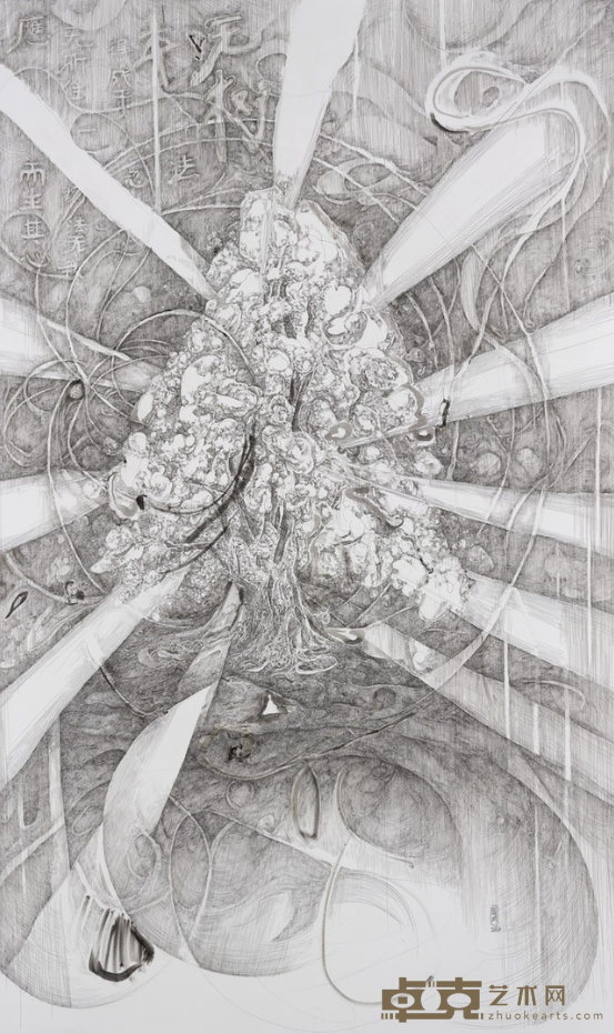 《菩提本无树 Bodhi originally is no tre》 林国成 130x230cm 2020年