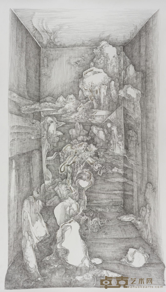 《空间与山水 Space and landscape》 林国成 110x220cm 2019年