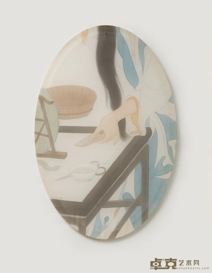 《窥－6》 彭薇 120x80cm 2019年 水墨．绢