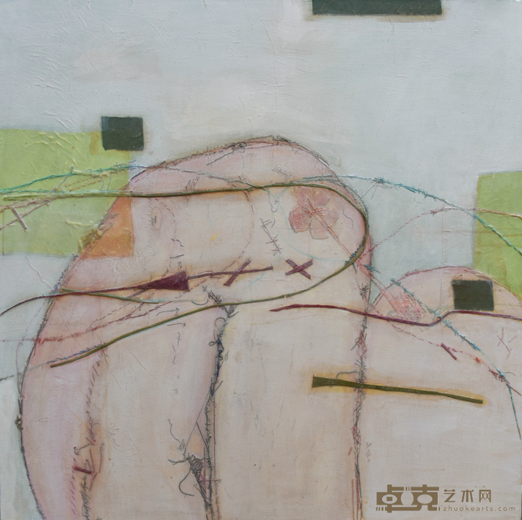 《像山一样4》 邓珊珊 100x100cm 2020年 综合材料-