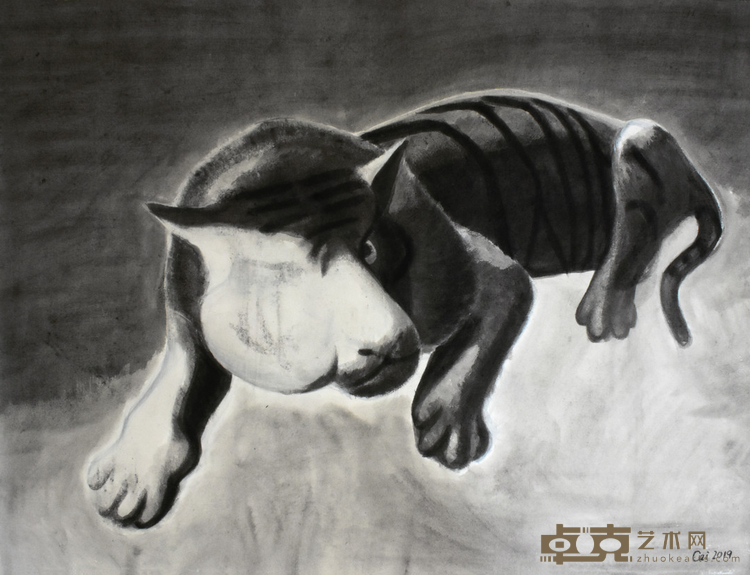 《虎》 蔡海标 68x90 2019年 宣纸水墨