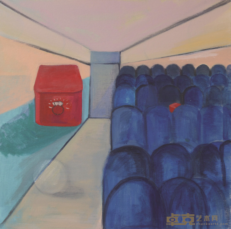 《秘密》 丁文星 40x40cm 2013年 布面丙烯