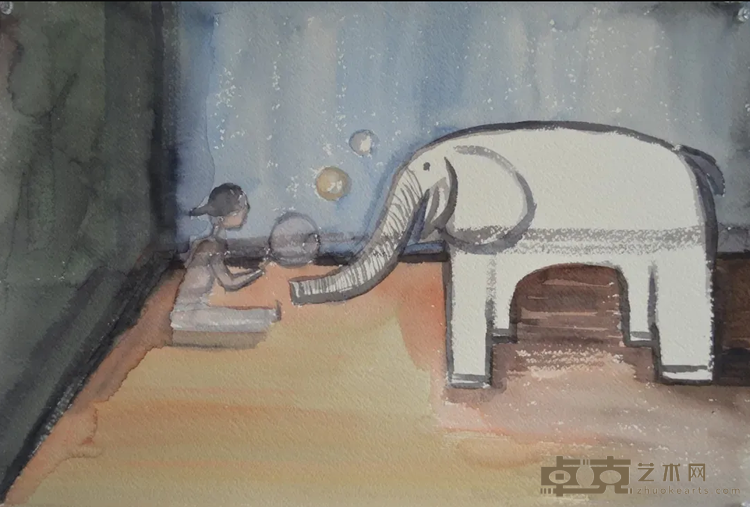 《白日梦》 丁文星 40x50cm 2013年 纸本水彩