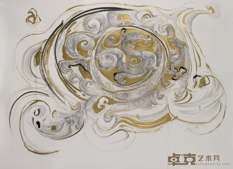 《变体南越王玉佩 Variant of the jade pendant of Nanyue King》 林国成 110x200cm 2020年
