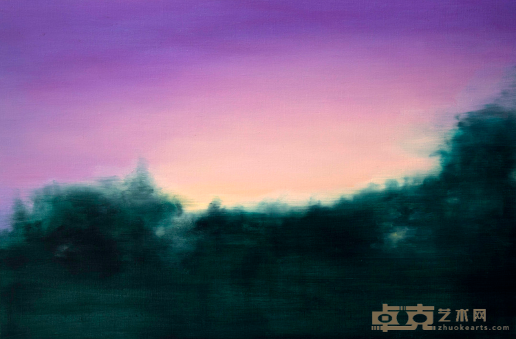 《被遗忘的紫色风景》 沈皆坤 60x90cm 2019年 布面油画