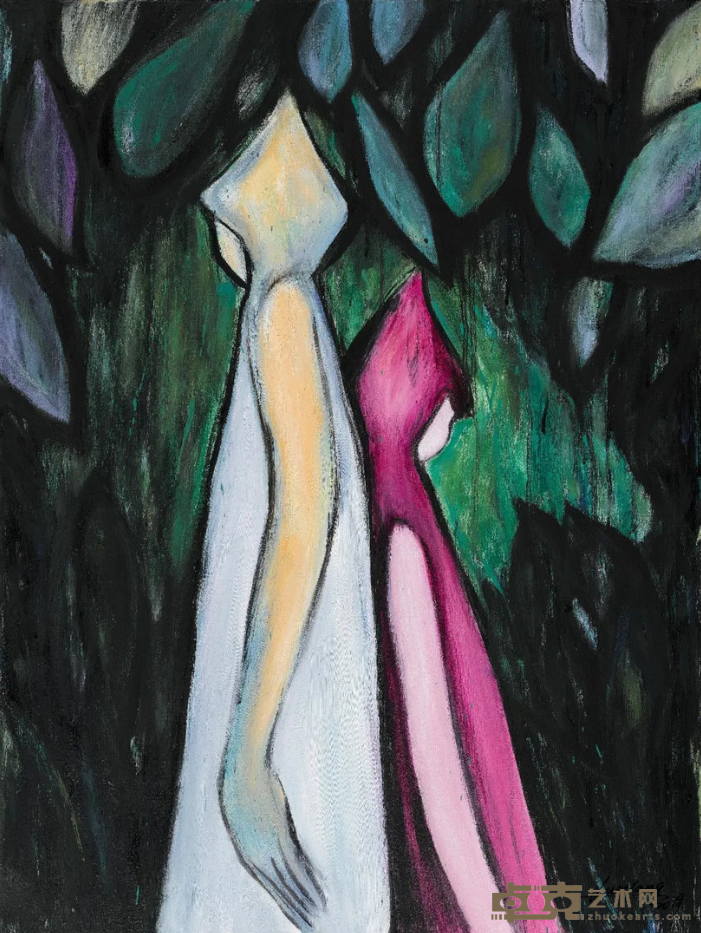《夏末的歌》 薛扬 60x80cm 2019年 布上油画