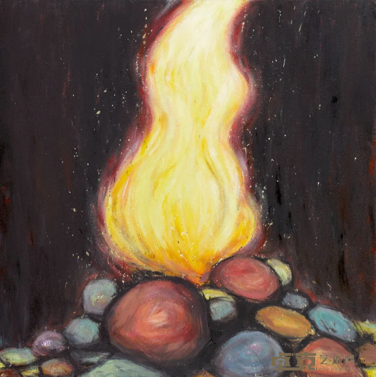 《暖光》 薛扬 80x80cm 2020年 布上油画