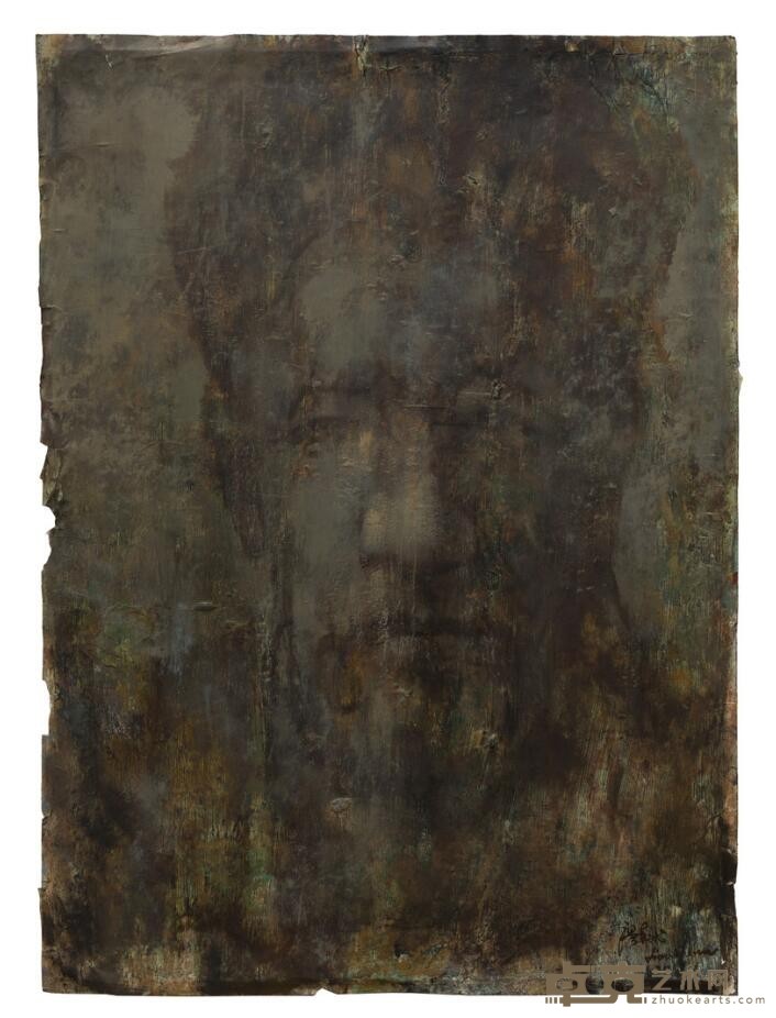 《民人传》系列4 廖真武 110x80cm 2019年 纸本综合材料