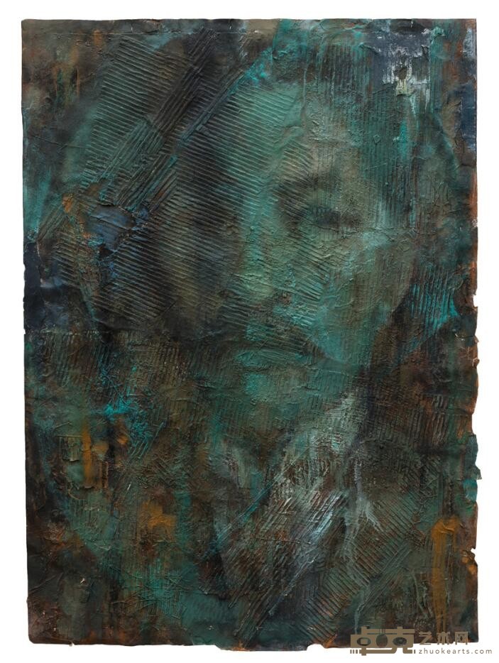 《民人传》系列3 廖真武 110x80cm 2019年 纸本综合材料