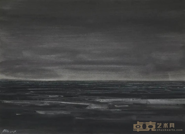 《大地无声之二十一》 方晓龙 56x76cm 2018年 水彩