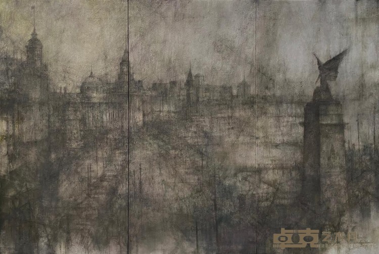 《事城记》系列4 廖真武 300x200cm 2019年 纸本综合材料